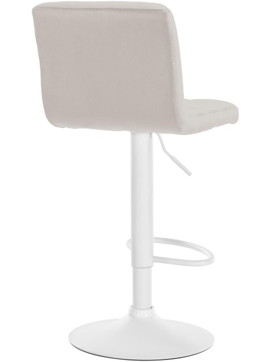 Banqueta alta veludo Peru, creme