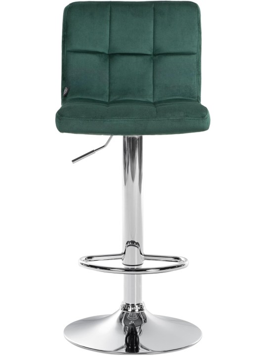 Banqueta de bar Peru veludo cromo, verde