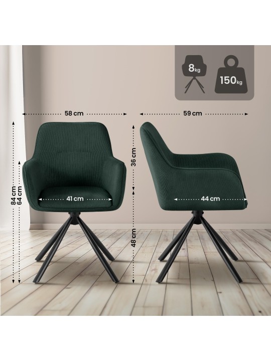 Cadeira Tipton Cord, verde