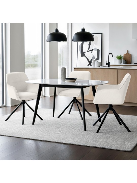 Cadeira Tipton Cord, creme