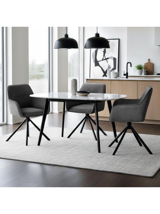 Cadeira Tipton Cord, cinzento