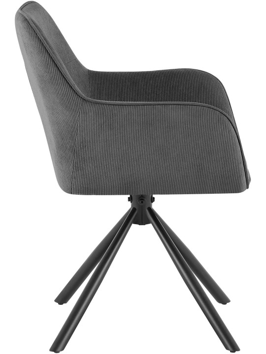 Cadeira Tipton Cord, cinzento
