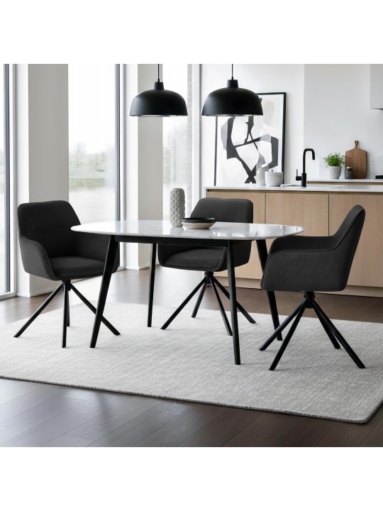 Cadeira Tipton Cord, preto