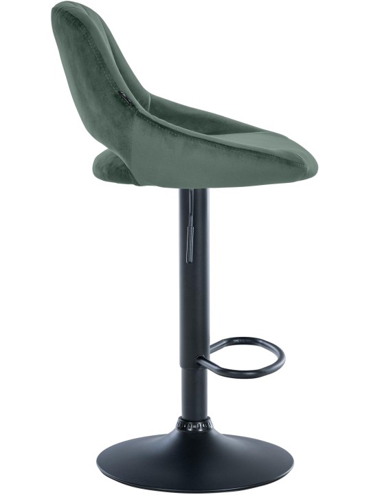 Banqueta alta Milet veludo, verde