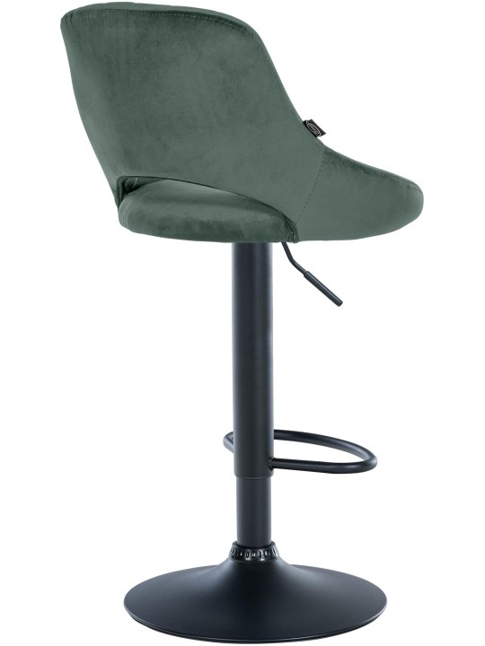 Banqueta alta Milet veludo, verde