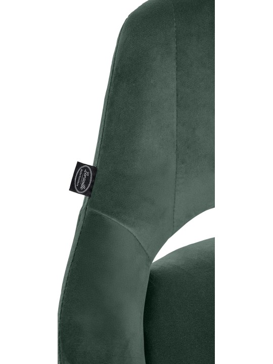 Banqueta alta Milet veludo, verde