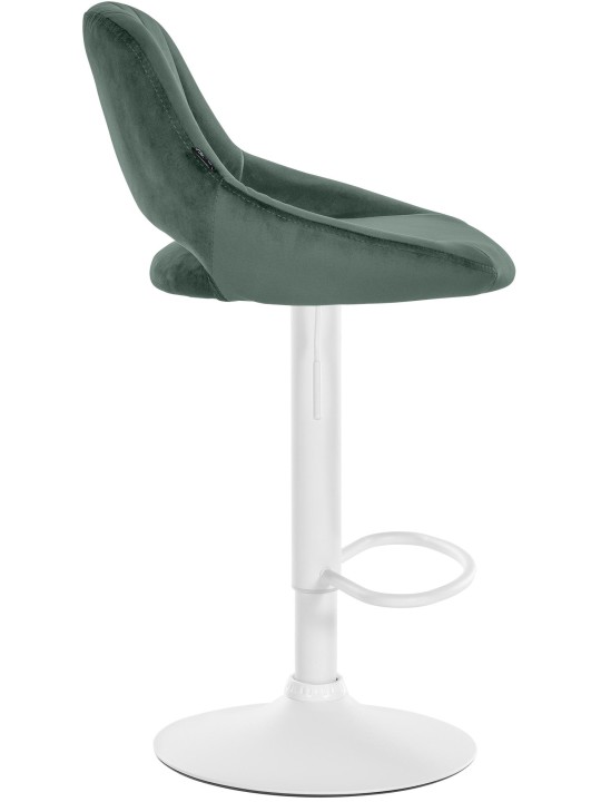 Banqueta alta Milet veludo, verde