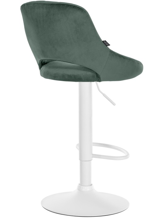 Banqueta alta Milet veludo, verde