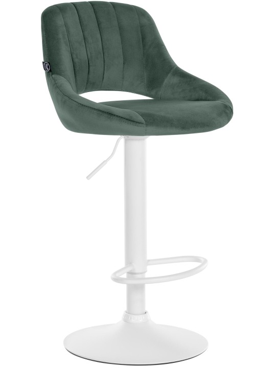 Banqueta alta Milet veludo, verde