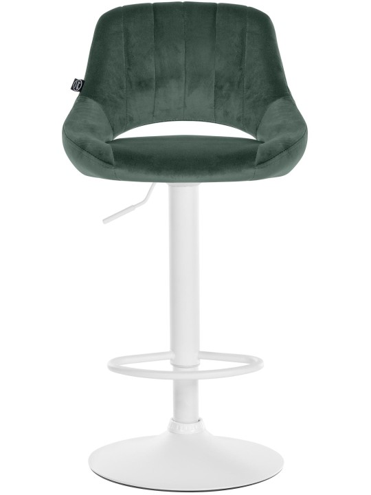 Banqueta alta Milet veludo, verde