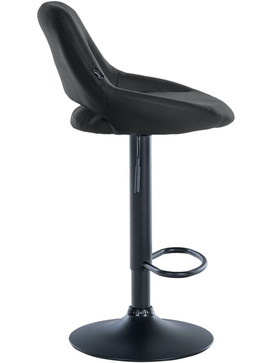 Banqueta alta Milet couro sintético, preto