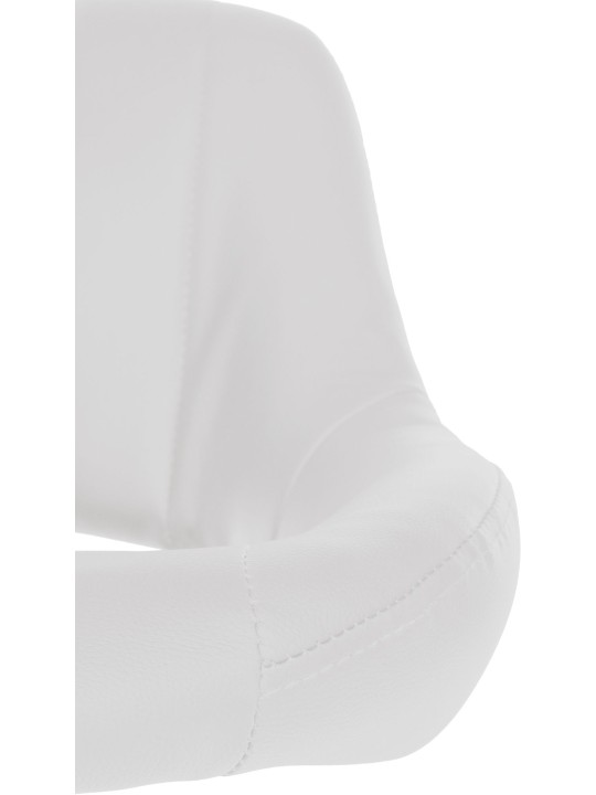 Banqueta alta Milet couro sintético, branco