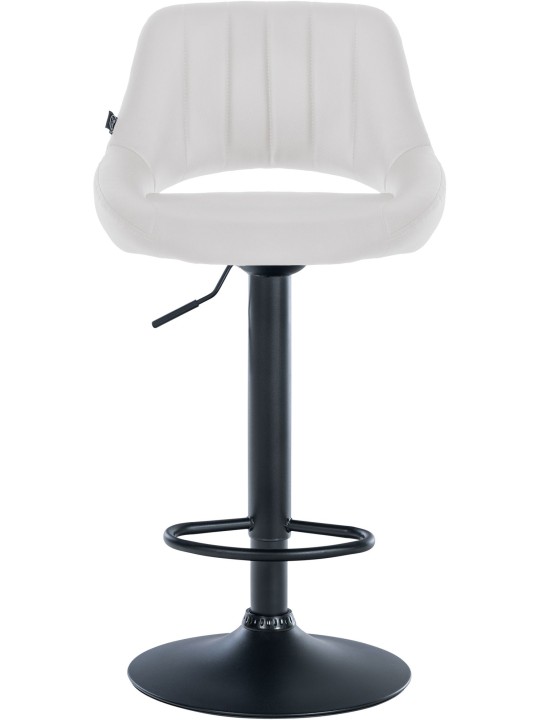 Banqueta alta Milet couro sintético, branco