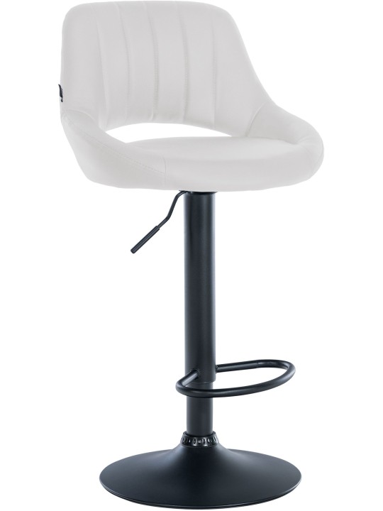 Banqueta alta Milet couro sintético, branco