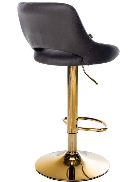 Banqueta de bar Milet couro sintético dourado, castanho Banqueta de bar Milet couro sintético dourado, castanho
