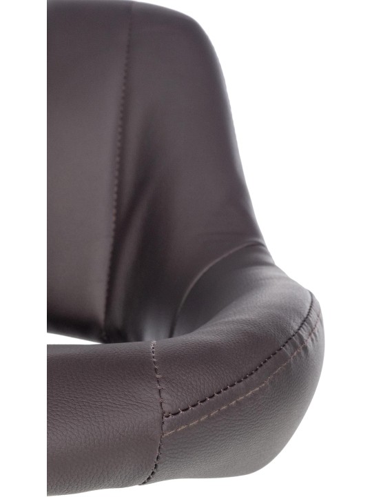Banqueta de bar Milet couro sintético dourado, castanho Banqueta de bar Milet couro sintético dourado, castanho