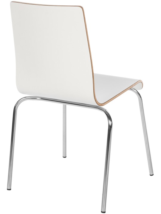 Conjunto de 4 cadeiras de visita Gahanna, branco