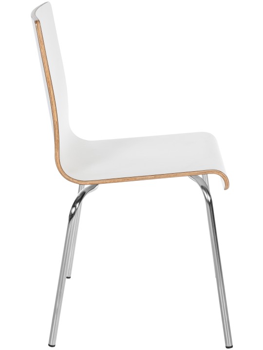 Conjunto de 4 cadeiras de visita Gahanna, branco