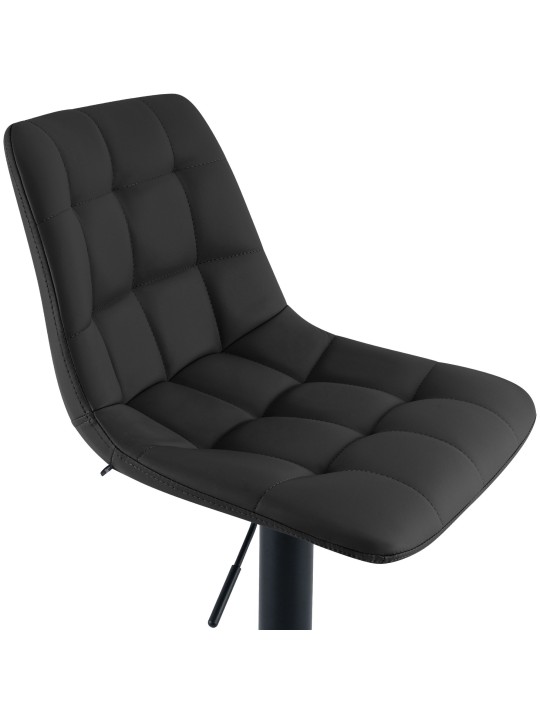 Banco de bar Mapun couro sintético, preto