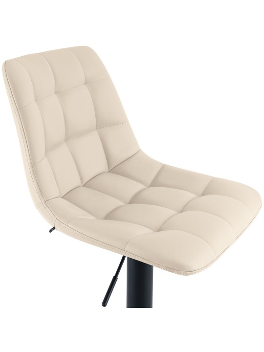 Banqueta de bar Mapun couro sintético, creme