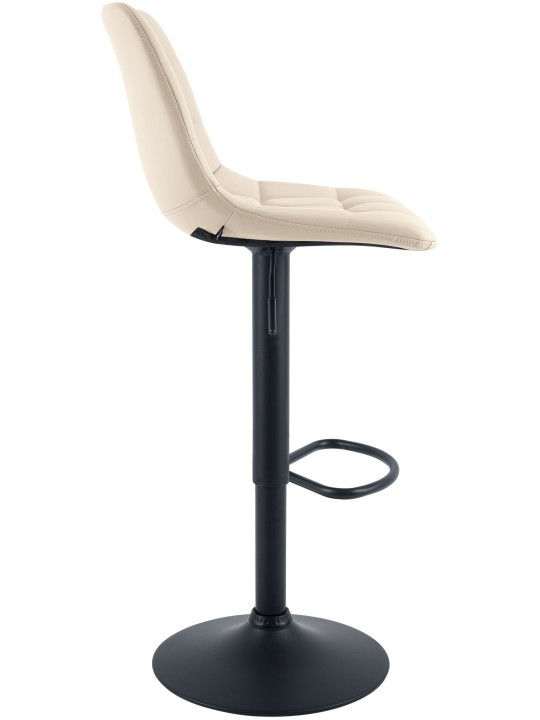 Banqueta de bar Mapun couro sintético, creme