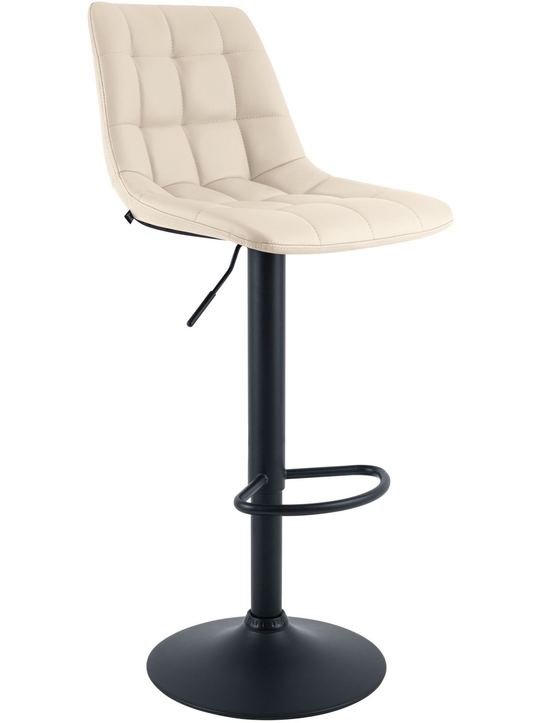 Banqueta de bar Mapun couro sintético, creme