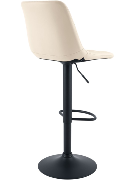 Banqueta de bar Mapun couro sintético, creme
