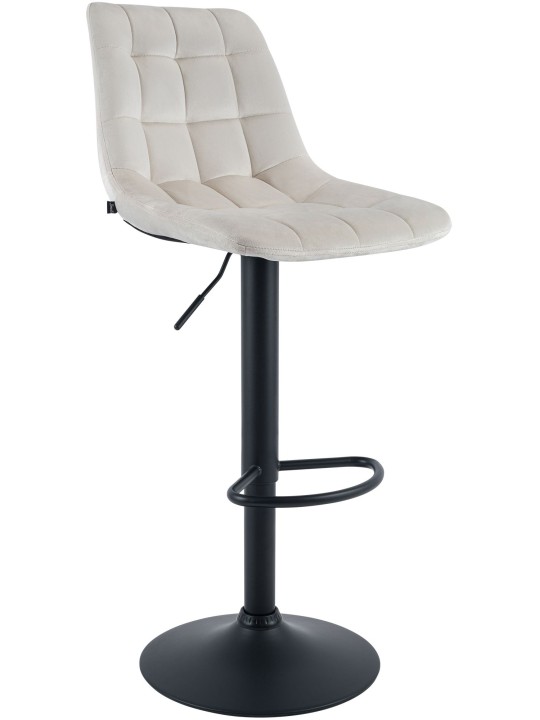 Banqueta de bar Mapun veludo, creme