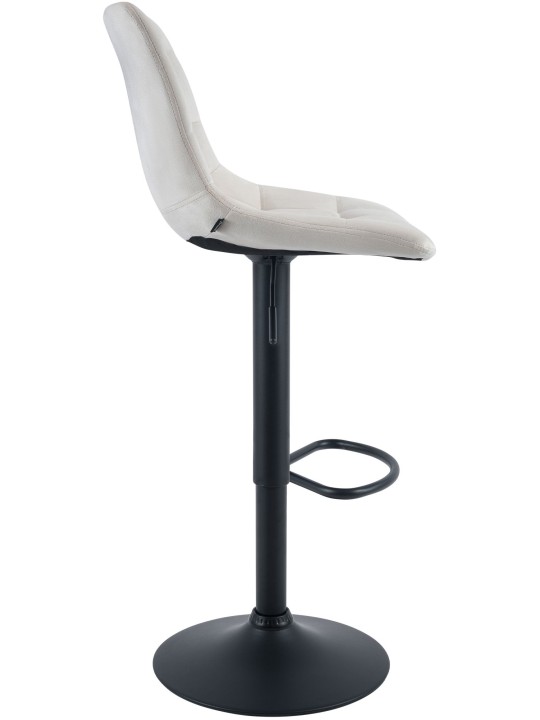 Banqueta de bar Mapun veludo, creme