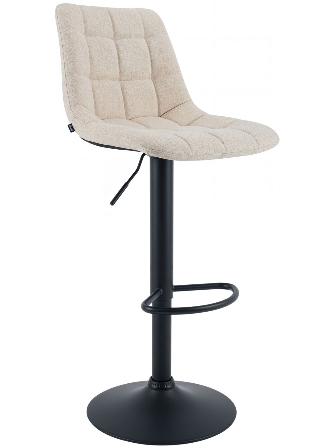 Banqueta de bar Mapun tecido, creme