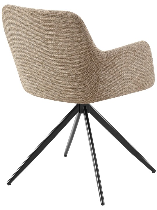 Conjunto de 2 cadeiras de sala de jantar Olema tecido, taupe