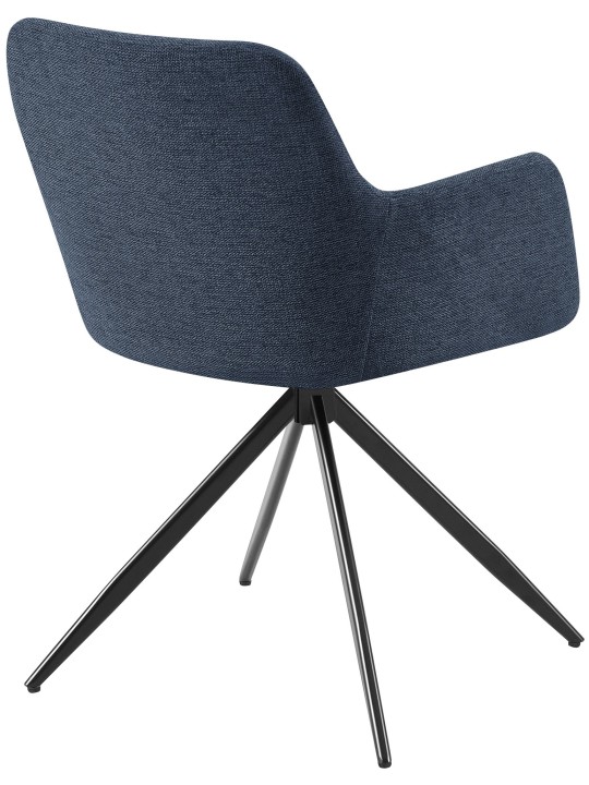 Conjunto de 2 cadeiras de sala de jantar Olema tecido, azul Conjunto de 2 cadeiras de sala de jantar Olema tecido, azul