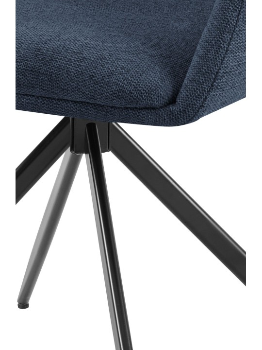 Conjunto de 2 cadeiras de sala de jantar Olema tecido, azul Conjunto de 2 cadeiras de sala de jantar Olema tecido, azul
