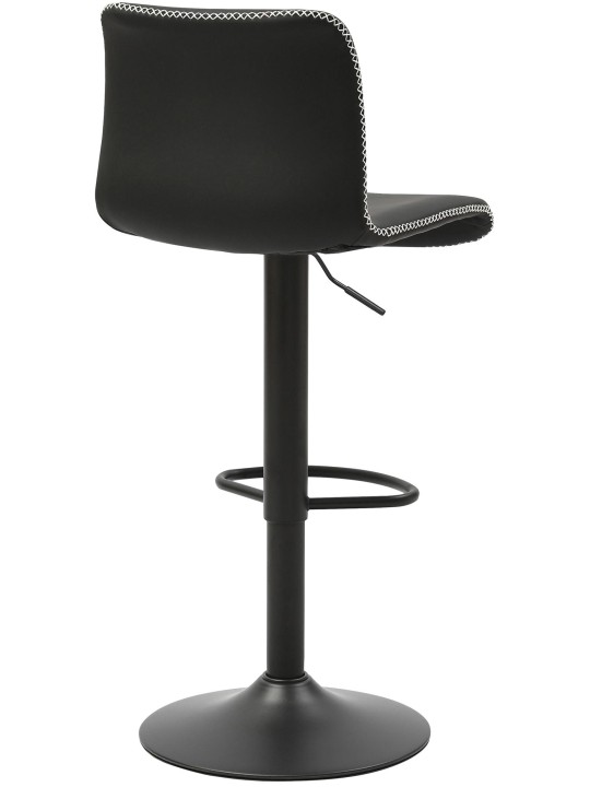 Conjunto de 2 bancos de bar Henchy couro sintético, preto