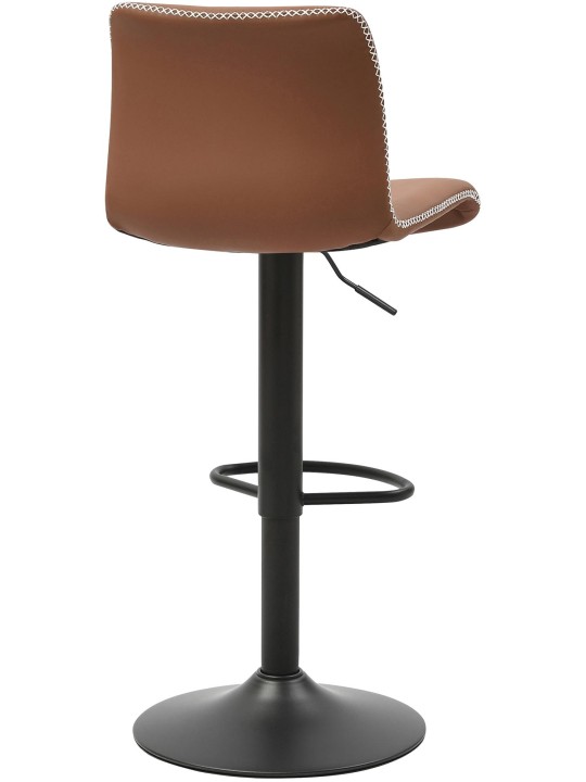 Conjunto de 2 bancos de bar Henchy couro sintético, castanho