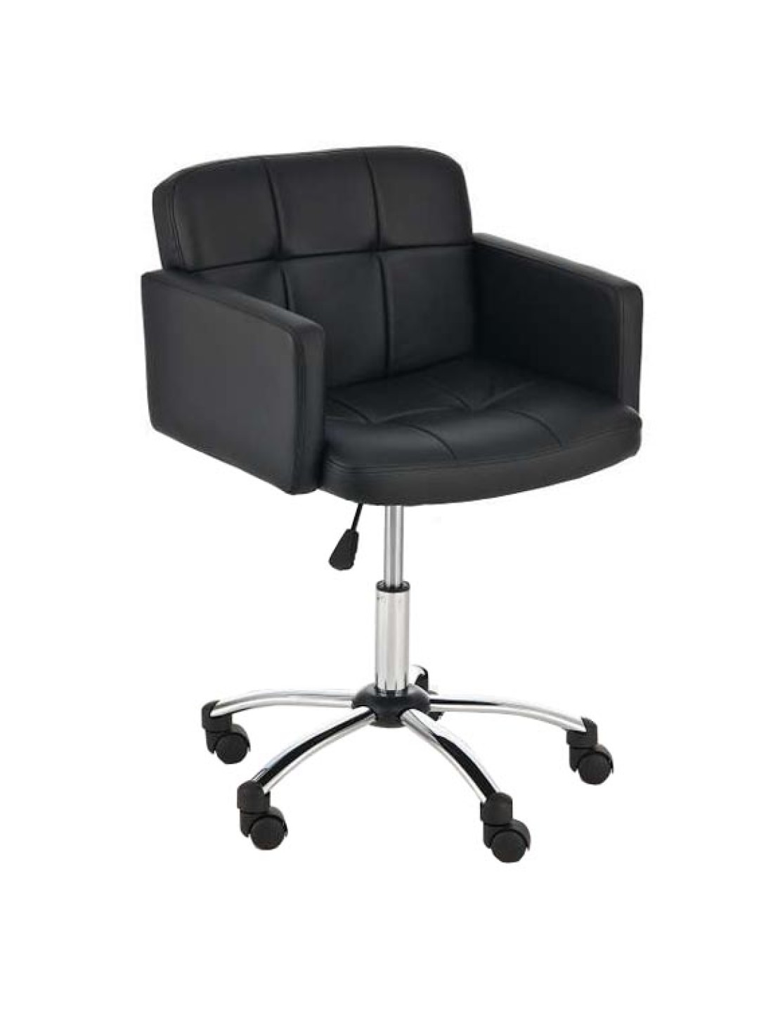 Banqueta de trabalho Los Angeles em couro sintético, preto