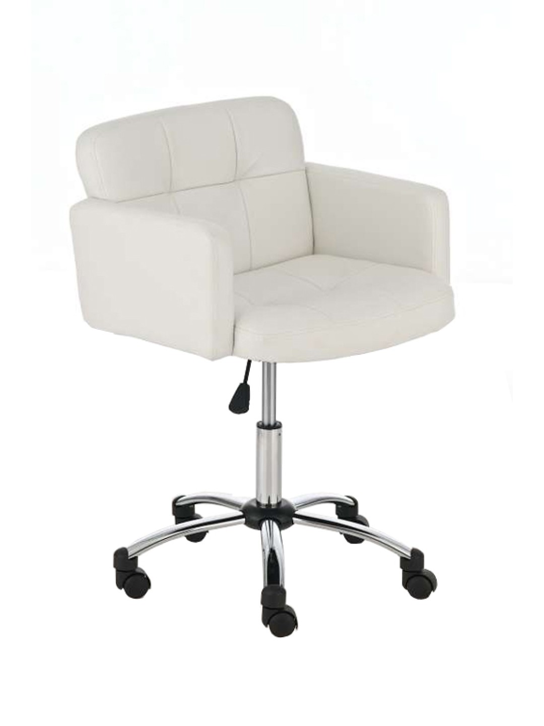 Banqueta de trabalho Los Angeles em couro sintético, branco