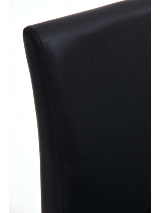 Banqueta alta Panama E couro sintético, preto