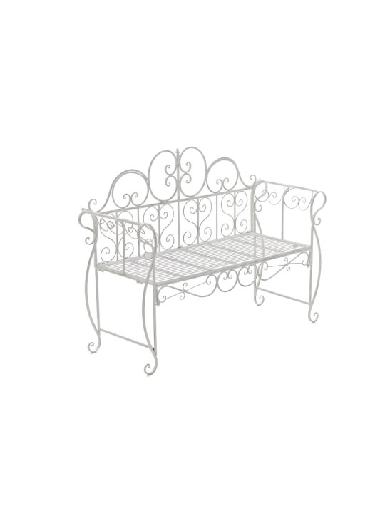 Banco de jardim Minna, branco antigo Banco de jardim Minna, branco antigo