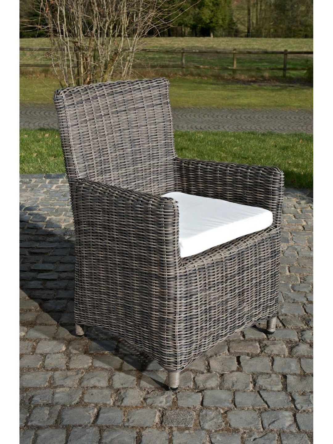 Cadeira Fontana / Saint Marlo Creme 5mm, cinza mesclado