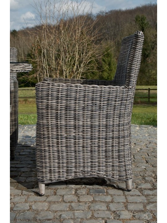 Cadeira Fontana / Saint Marlo Creme 5mm, cinza mesclado Cadeira Fontana / Saint Marlo Creme 5mm, cinza mesclado