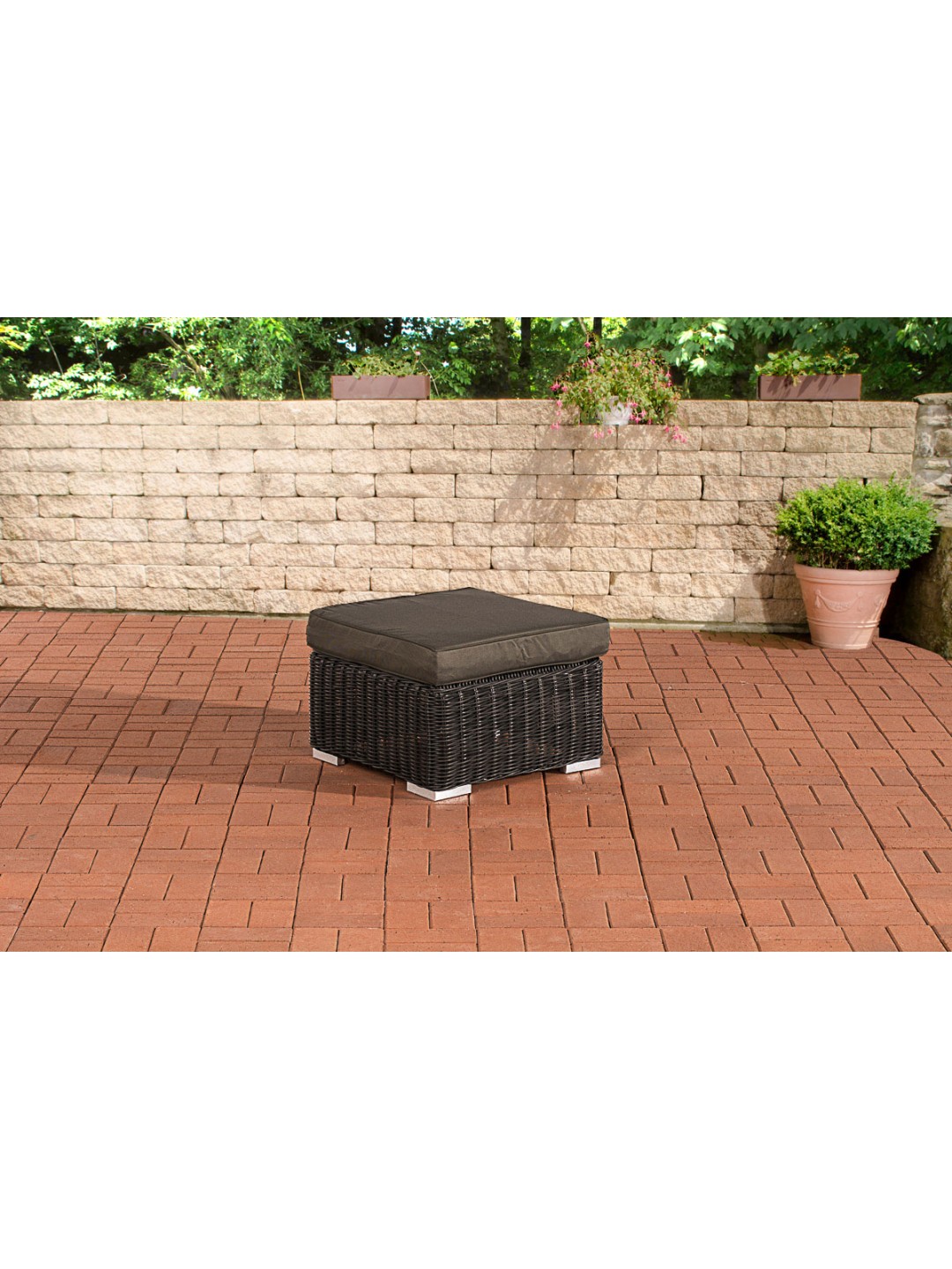 Banqueta Bilbao / Madeira antracite, preto