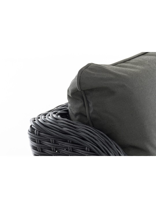 Poltrona Breno incluindo repousa-pés antracite, preto