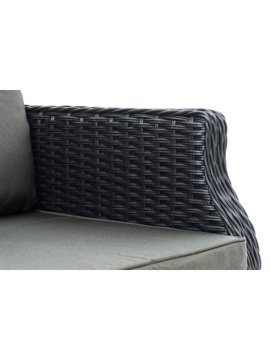 Poltrona Breno incluindo repousa-pés antracite, preto