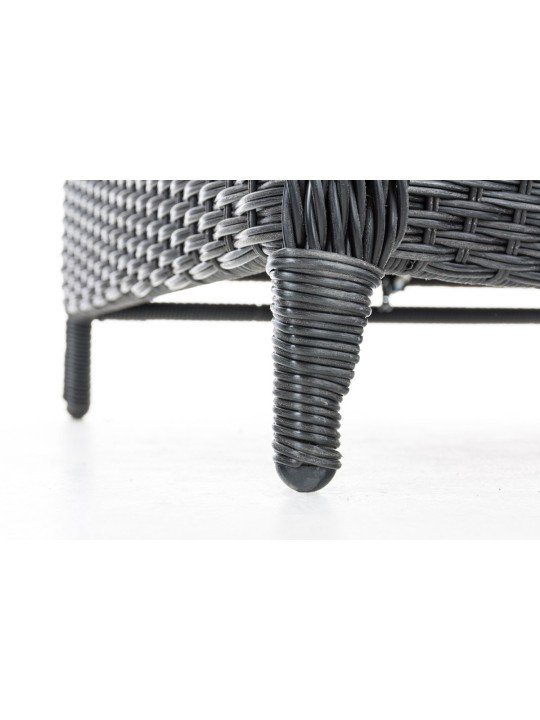 Poltrona Breno incluindo repousa-pés antracite, preto