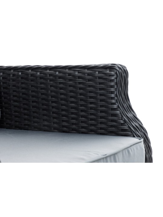 Poltrona Breno incluindo repousa-pés ferro cinza, preto