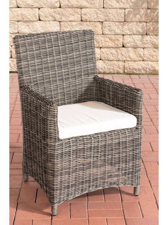 Cadeira Fontana / Saint Marlo Creme 5mm, cinza mesclado Cadeira Fontana / Saint Marlo Creme 5mm, cinza mesclado