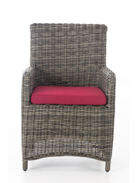 Cadeira Fontana / Sankt Marlo vermelho rubi 5mm, cinza mesclado Cadeira Fontana / Sankt Marlo vermelho rubi 5mm, cinza mesclado