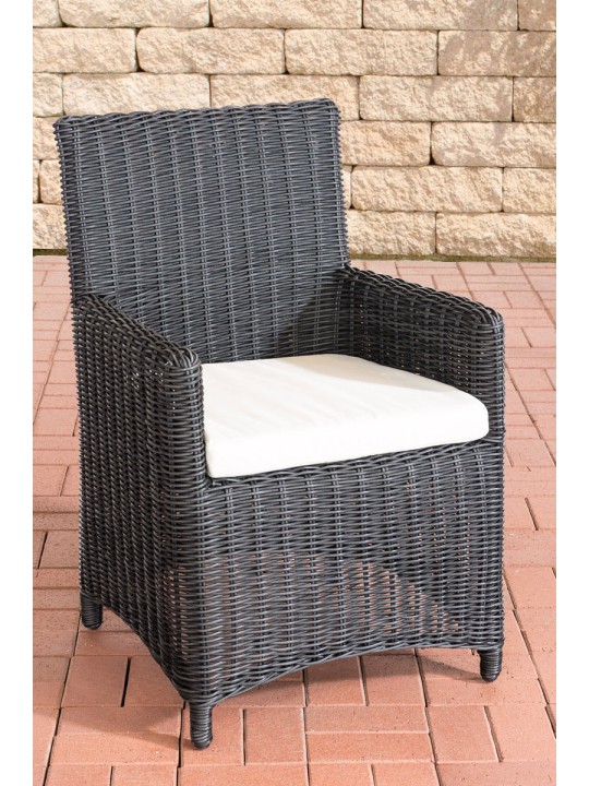 Cadeira Fontana / Saint Marlo Creme 5mm, preto