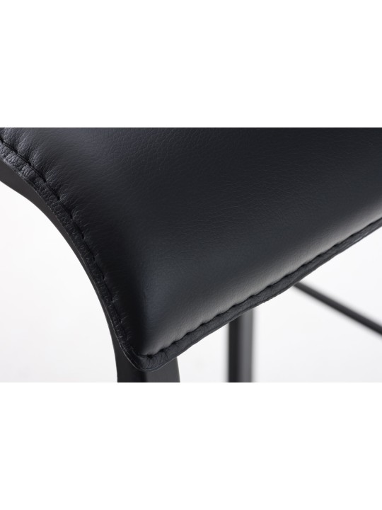 Banqueta alta Avola couro plano B78, preto